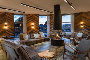 Lounge fire place